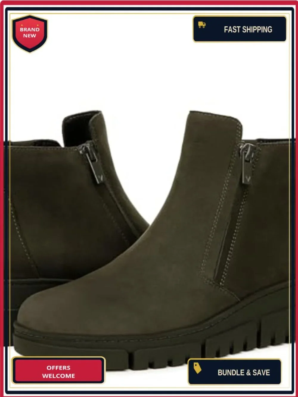 Vionic Uptown Sur Ankle Booties Waterproof Wedge Heel